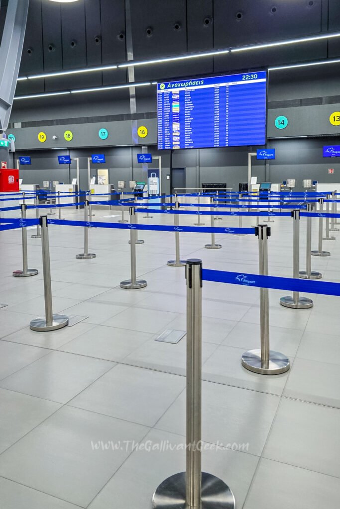 Alone at Thessaloniki airport at night