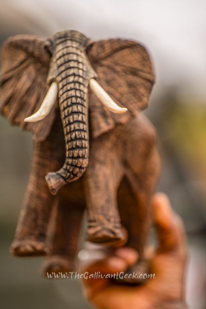 Carved elephant souvenir from Kenya
