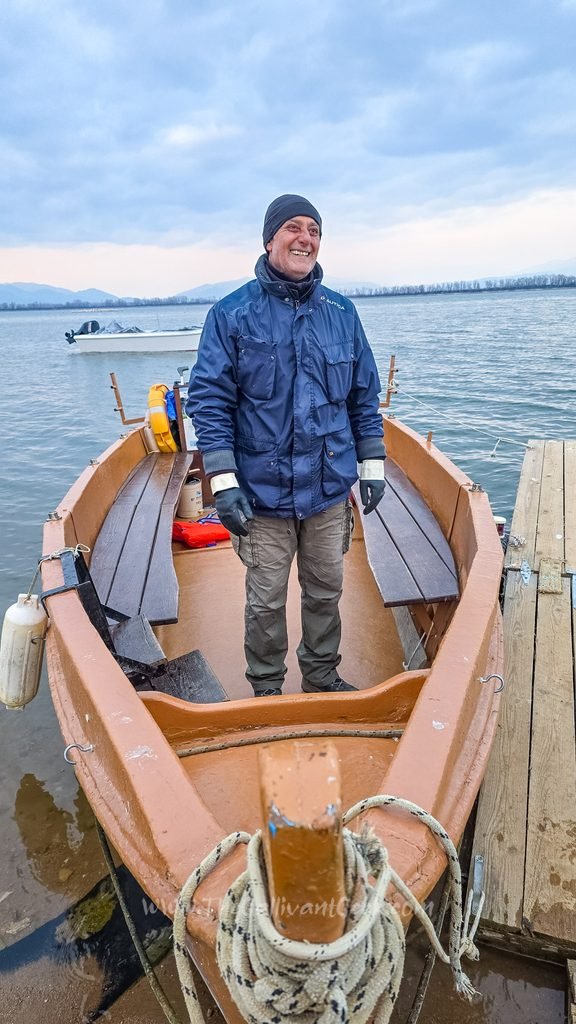 Our Lake Kerkini boat tour guide with the Dalmatian pelicans